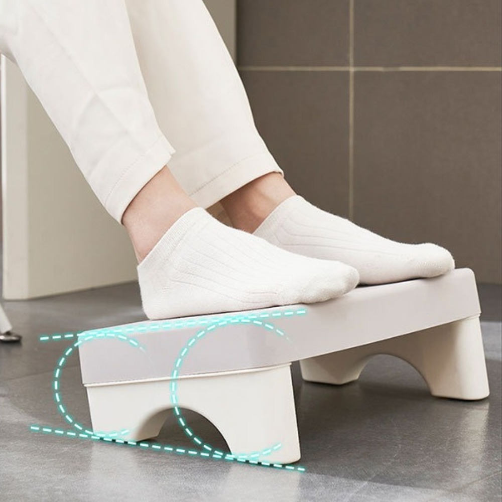 Footrest Under Desk - Reposapiés ergonómico de polipropileno para escritorio