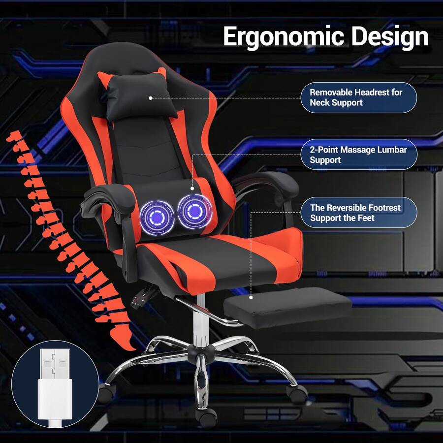 Silla de juego con soporte lum - Video Gaming & Esports Usd Acc reseña y precio