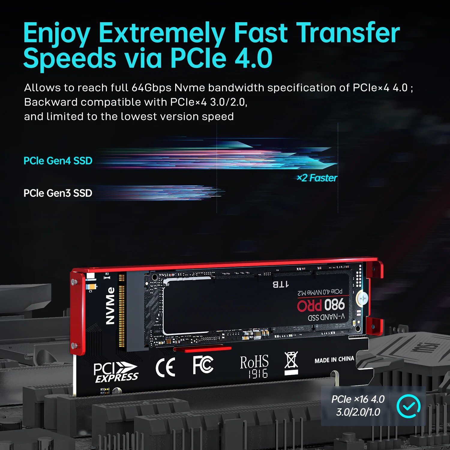 JEYI-adaptador M.2 NVME a 4,0  - Samsung Ssd 990 Pro reseña y precio