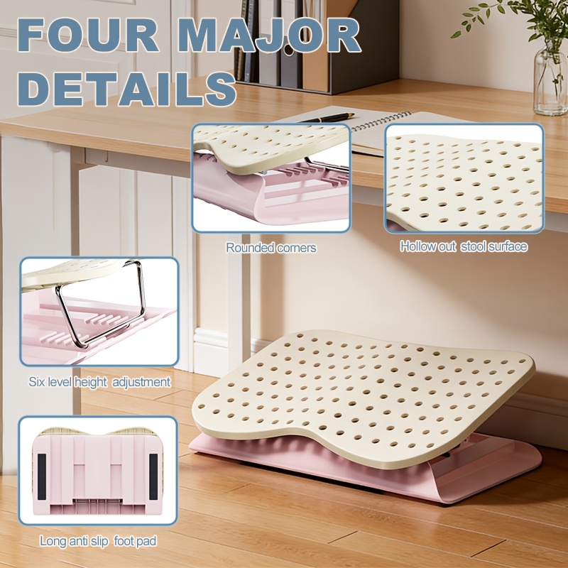 Reposapiés portátil con orific - Footrest Under Desk reseña y precio